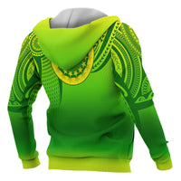 Cook Islands Polynesian Zip up Hoodie Tattoo Pattern - Polynesian Pride
