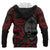 Guam Polynesian All Over Zip up Hoodie Red Tribal - Polynesian Pride