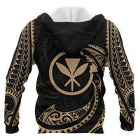 Hawaii Polynesian Hoodie Gold Tribal Wave - Polynesian Pride