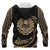 Tahiti Polynesian All Over Zip up Hoodie Gold Tribal Wave - Polynesian Pride