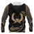 Pohnpei Micronesia All Over Zip up Hoodie Gold Tribal Wave - Polynesian Pride