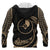 Yap Micronesia All Over Zip up Hoodie Gold Tribal Wave - Polynesian Pride