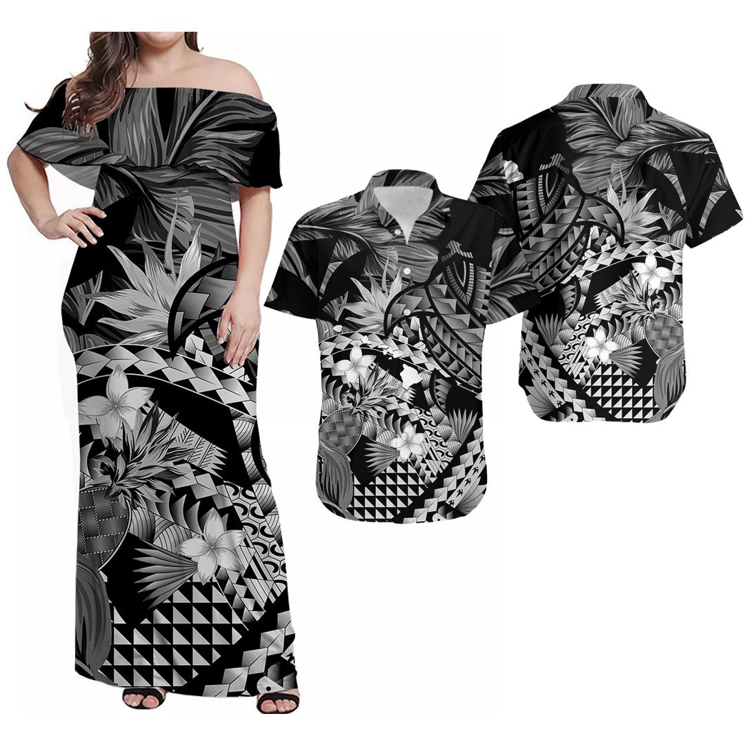 Hawaii Polynesian Hawaiian with Turrtle Matching Dress and Hawaiian Shirt No.8 LT6 Art - Polynesian Pride