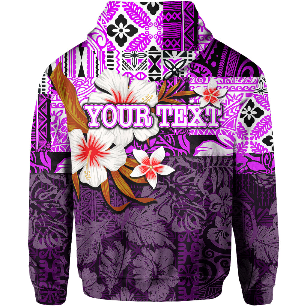 Custom Hammerhead shark Hoodie Hawaii Style Purple LT6 - Polynesian Pride