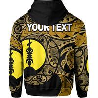 Custom New Caledonia Zip Hoodie Gold Color LT6 - Polynesian Pride
