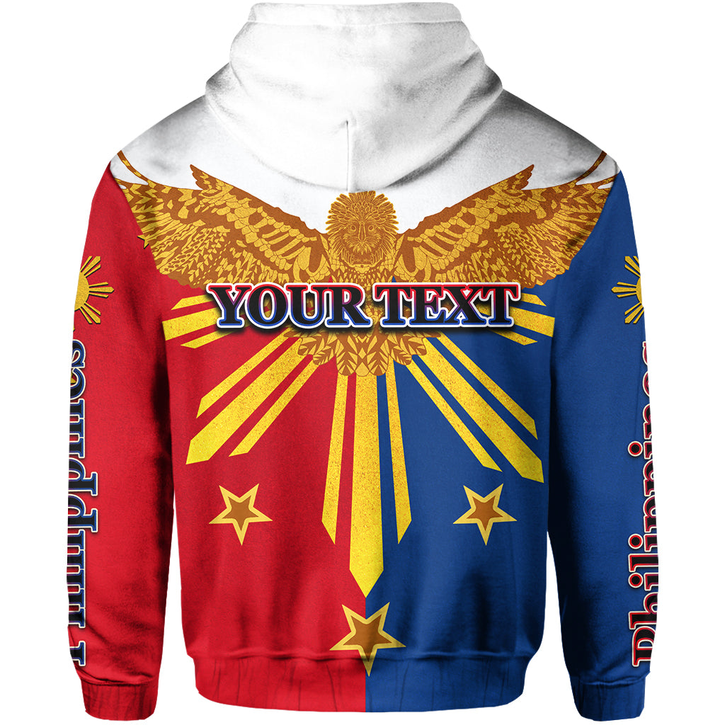 Custom Philippines Zip Hoodie Eagle LT6 - Polynesian Pride