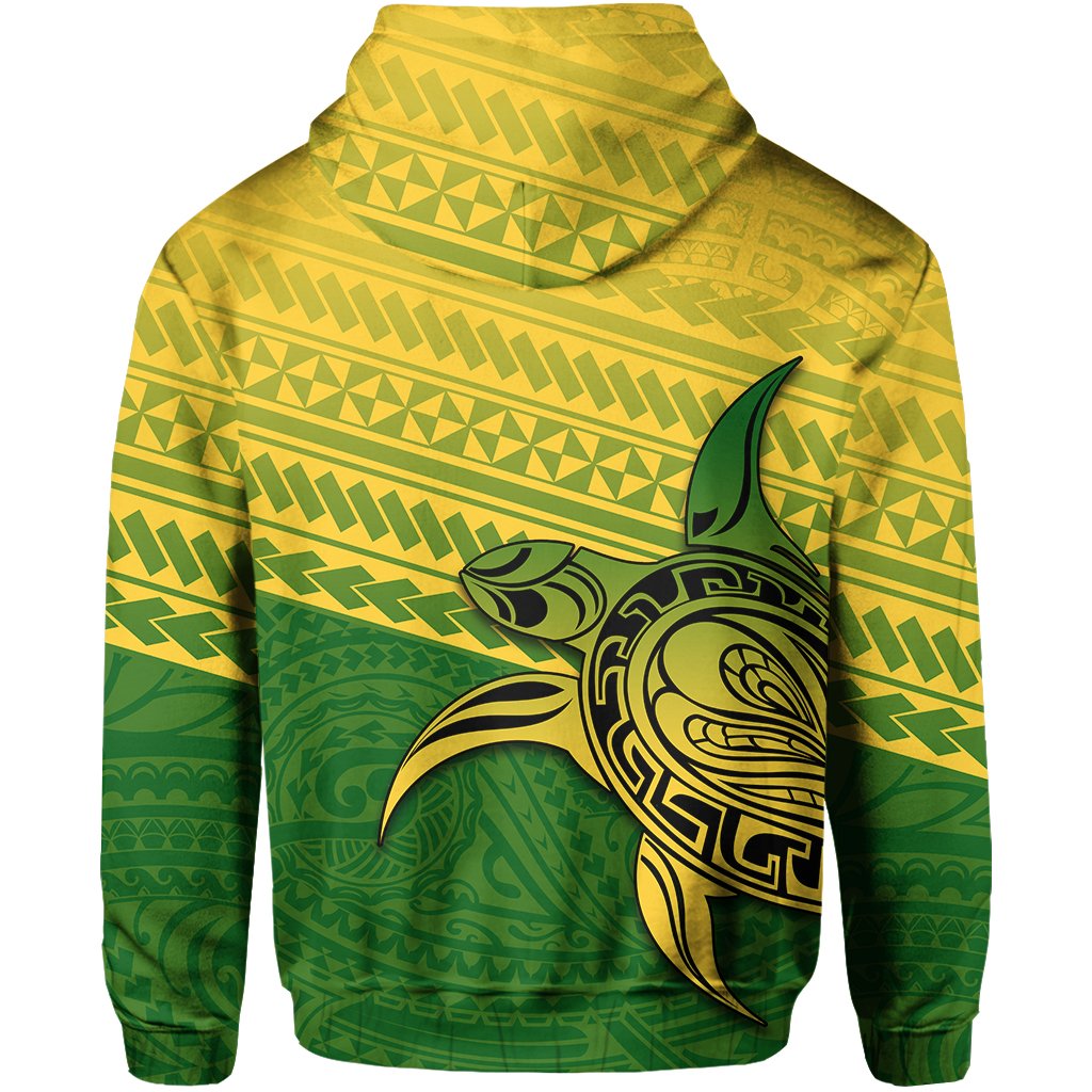 Cook Islands Rugby Turtle Polynesian Zip Hoodie - Polynesian Pride