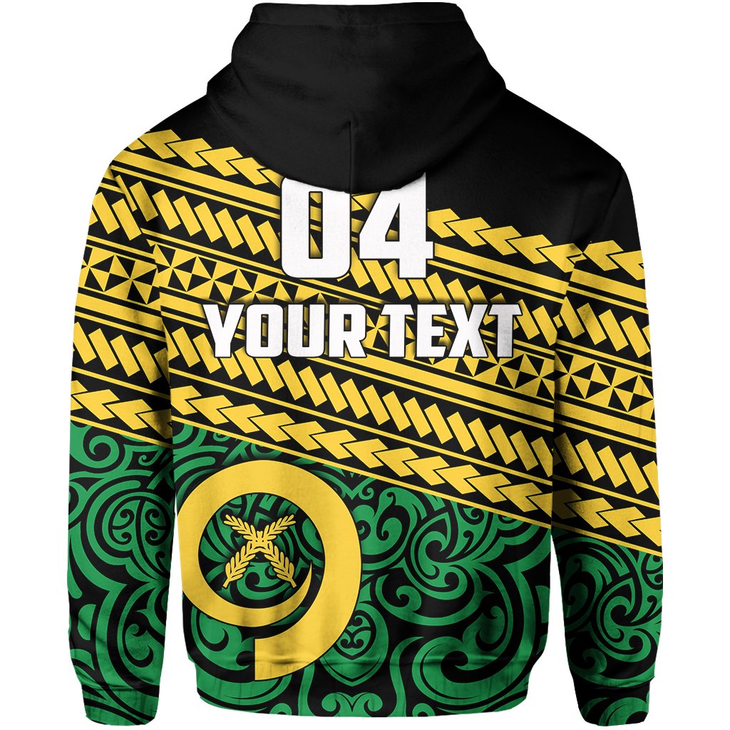 Custom Vanuatu Rugby Hoodie Polynesian Style - Polynesian Pride