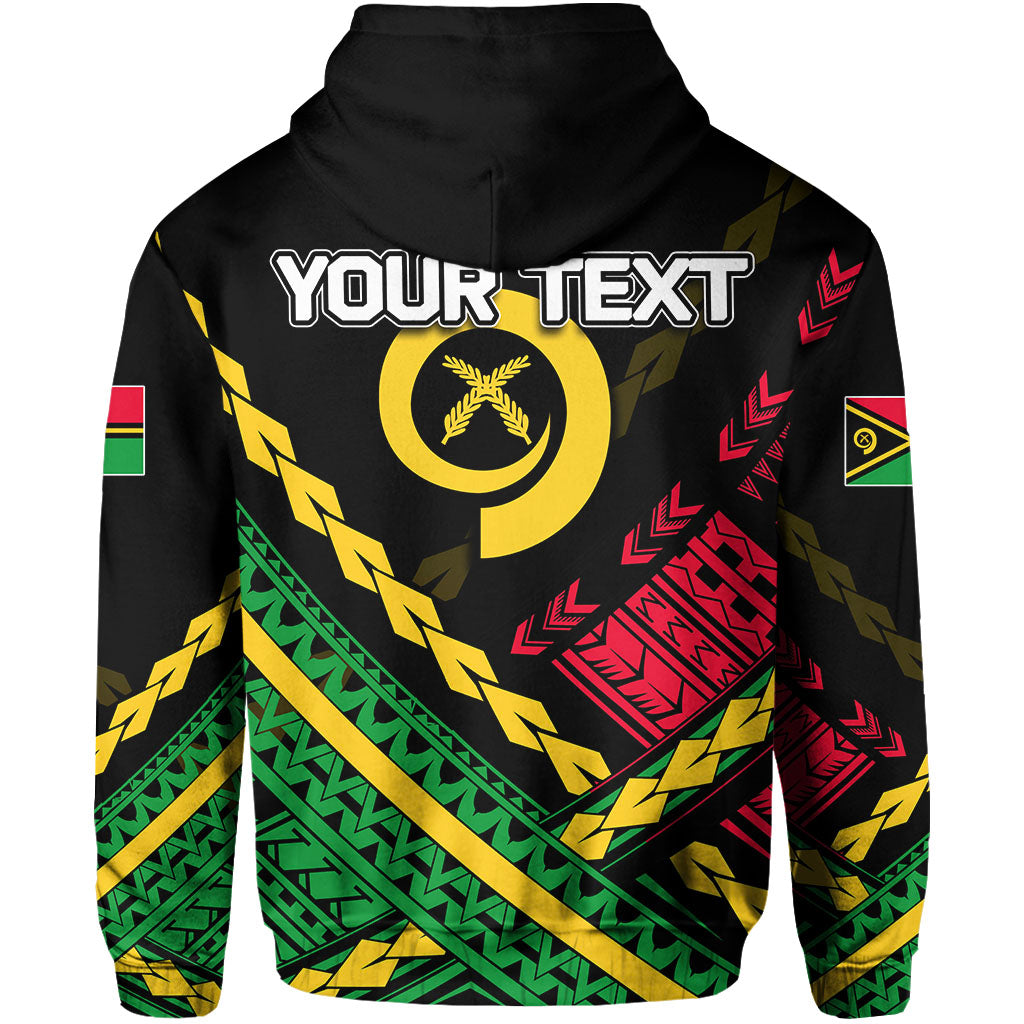 Custom Vanuatu Zip Hoodie Polynesian Style No.2 LT6 - Polynesian Pride