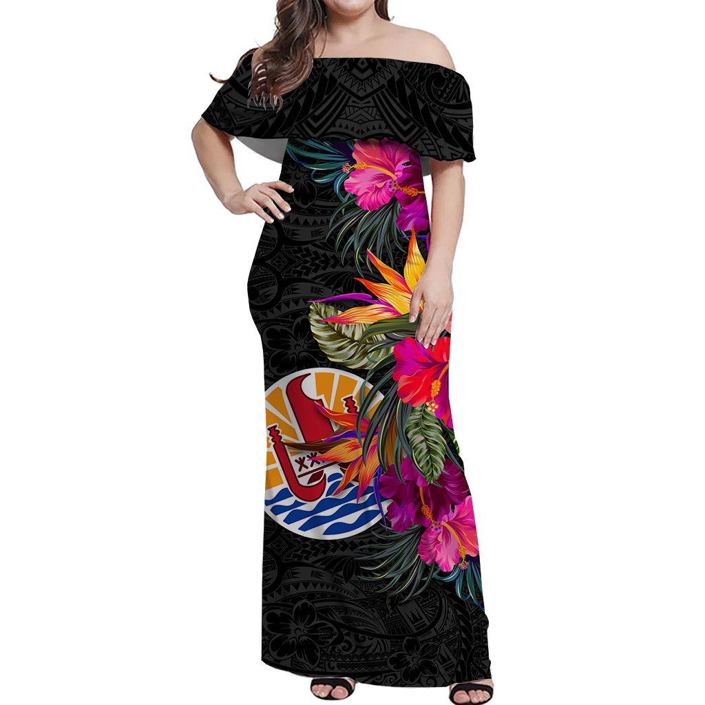 Tahiti Polynesian Hibiscus Matching Dress and Hawaiian Shirt LT12 - Polynesian Pride