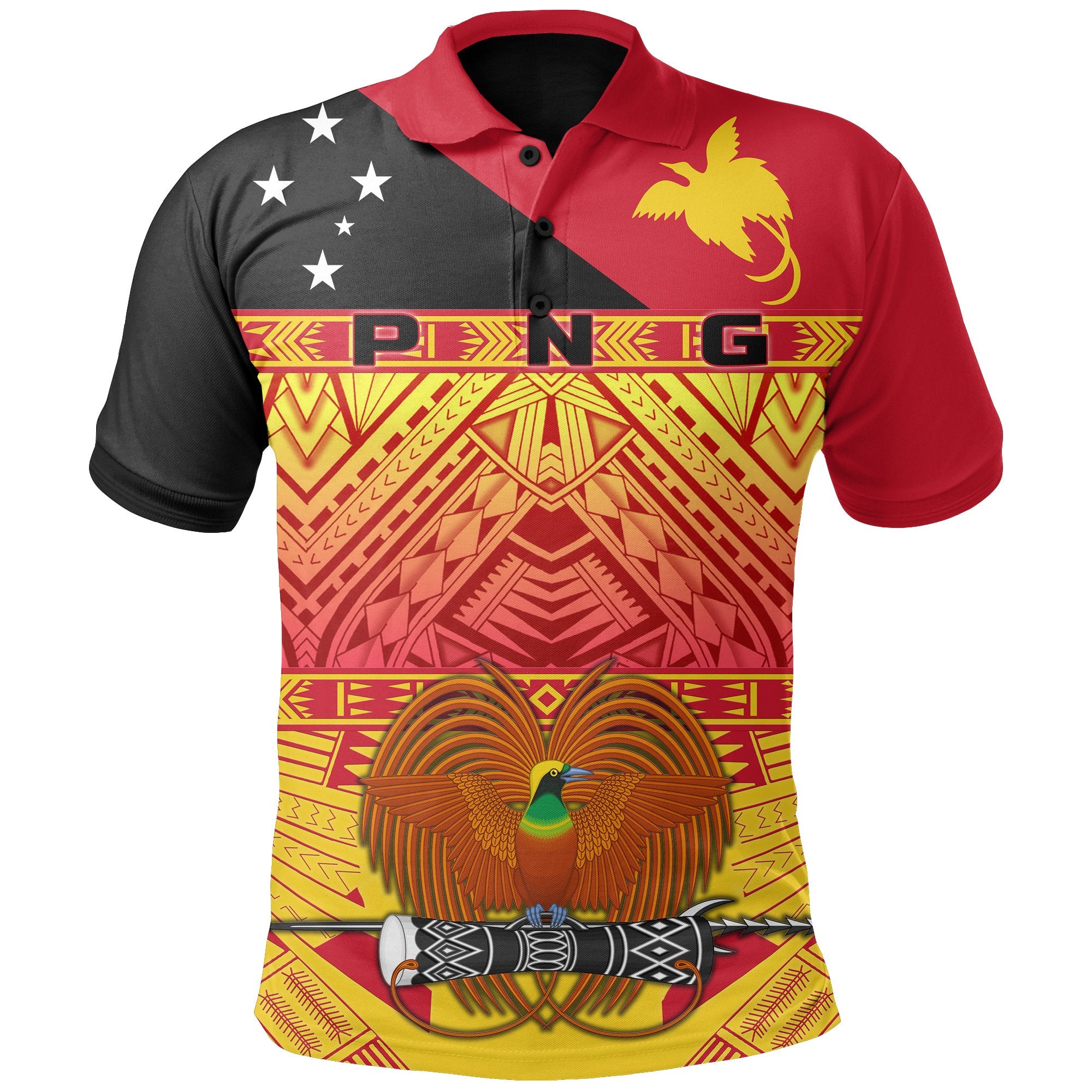 Papua New Guinea Kumuls Polo Shirt Rugby Unisex Art - Polynesian Pride