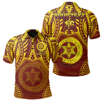 Custom Tonga High School Polo Shirt Simple Polynesian, Custom Text and Number Unisex Brown - Polynesian Pride