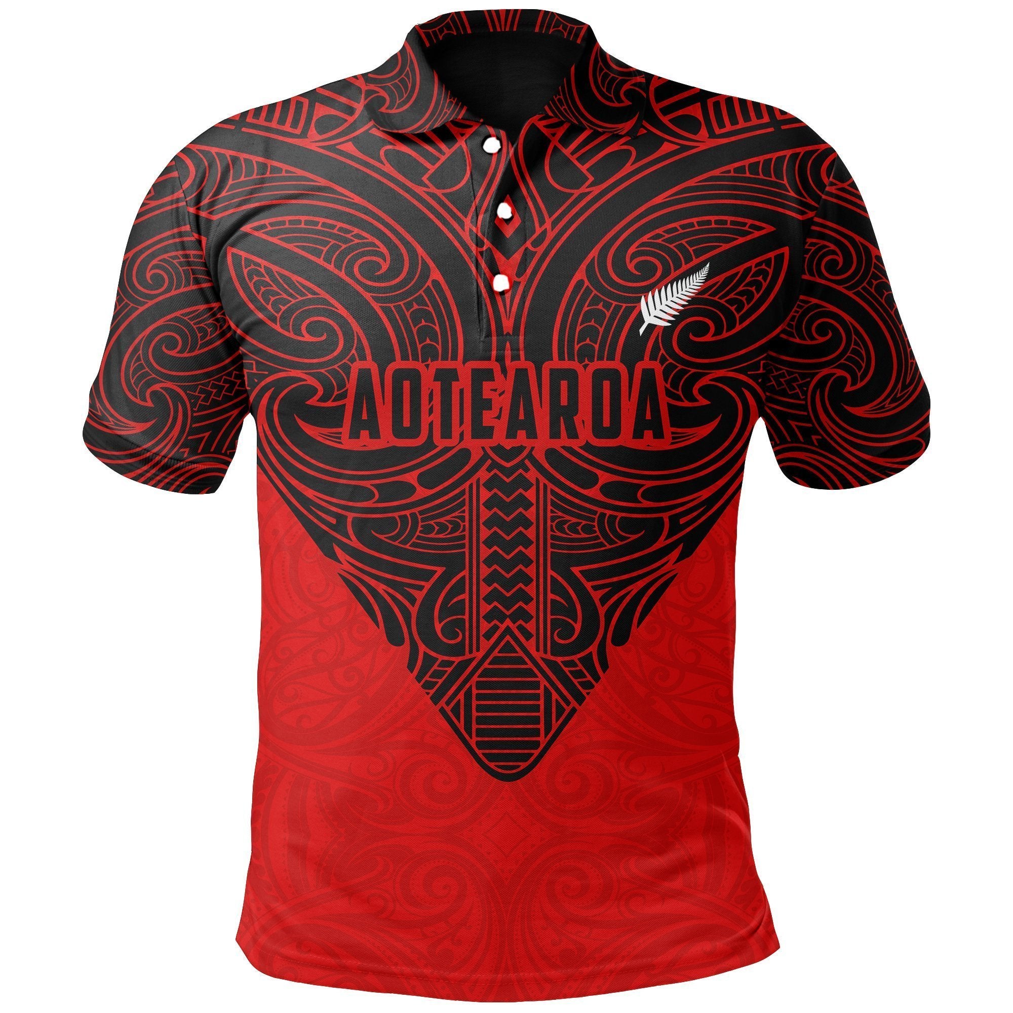 New Zealand Maori Tattoo Polo Shirt Unisex Black - Polynesian Pride