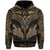 New Zealand Hoodie The Mana Maori All Over Hoodie (Gold) Unisex Black - Polynesian Pride