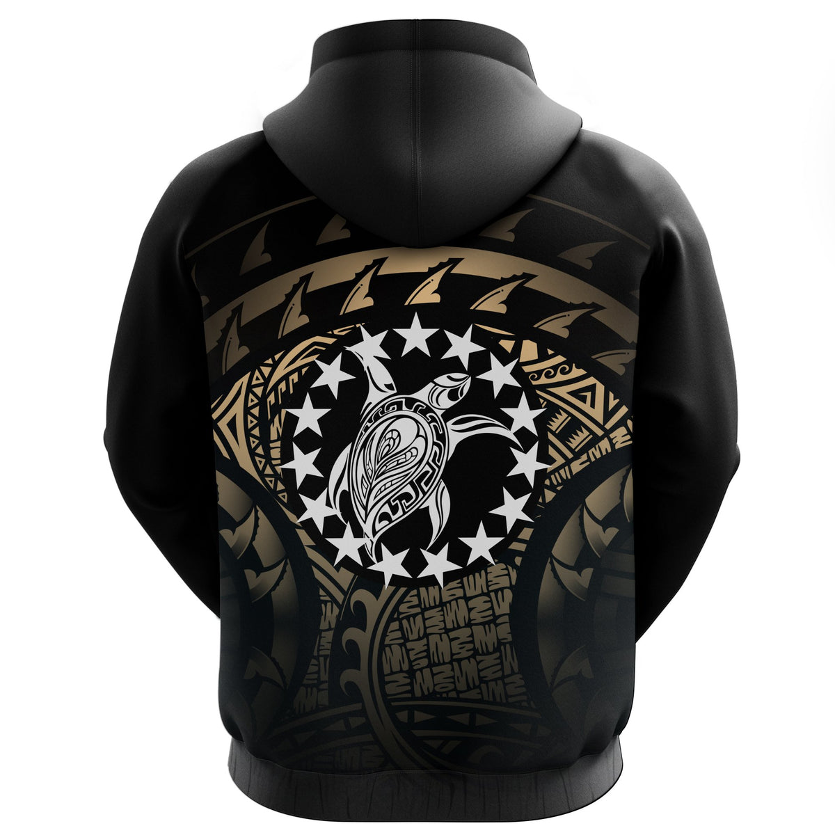 Cook Islands Turtle Zip Hoodie (Gold) - Polynesian Pride