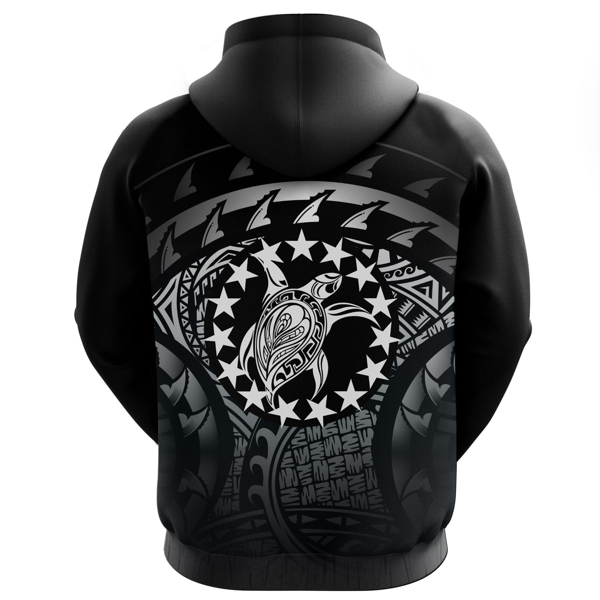 Cook Islands Turtle Zip Hoodie (Gray) - Polynesian Pride