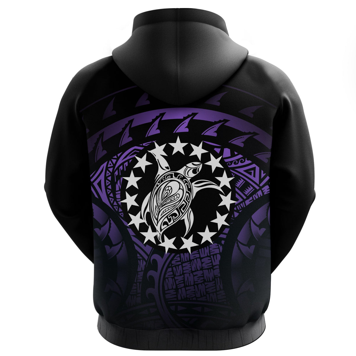Cook Islands Turtle Pullover Hoodie (Purple) - Polynesian Pride