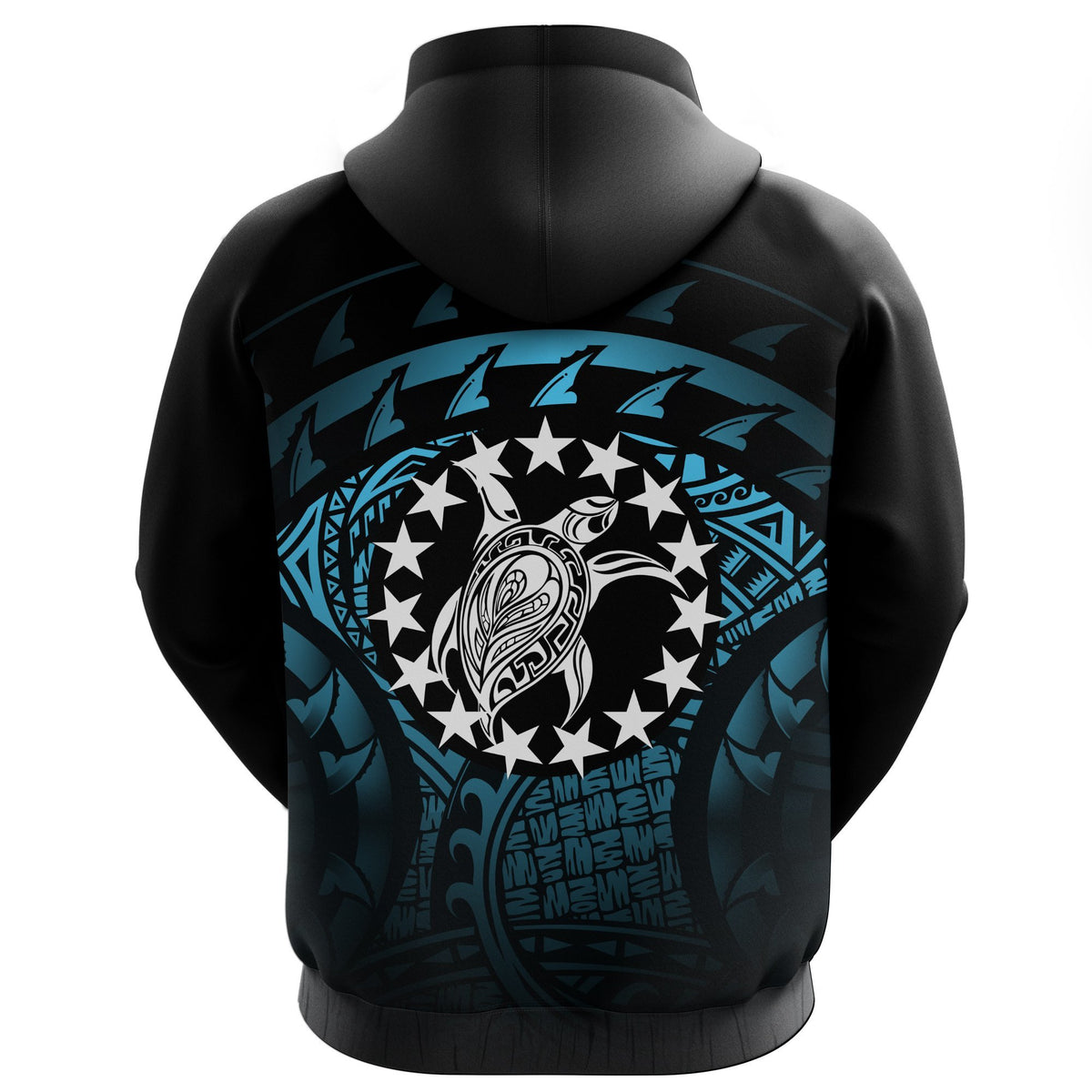Cook Islands Turtle Zip Hoodie (Turquoise) - Polynesian Pride