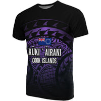 Cook islands Turtle T Shirt (Purple) Unisex Black - Polynesian Pride