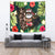 Hawaii Santa Claus Surf Christmas Pattern Tapestry - AH Wall Tapestry Green - Polynesian Pride