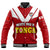 (Custom Personalised) Mate Ma'a Tonga Rugby Baseball Jacket Tongan Kupesi Red Style LT9 - Polynesian Pride