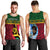 (CUSTOM) Vanuatu Dreamy Men Tank Top Flag and Pattern LT13 Green - Polynesian Pride