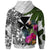 Wallis and Futuna Hoodie White Turtle Plumeria Banana Leaf - Polynesian Pride