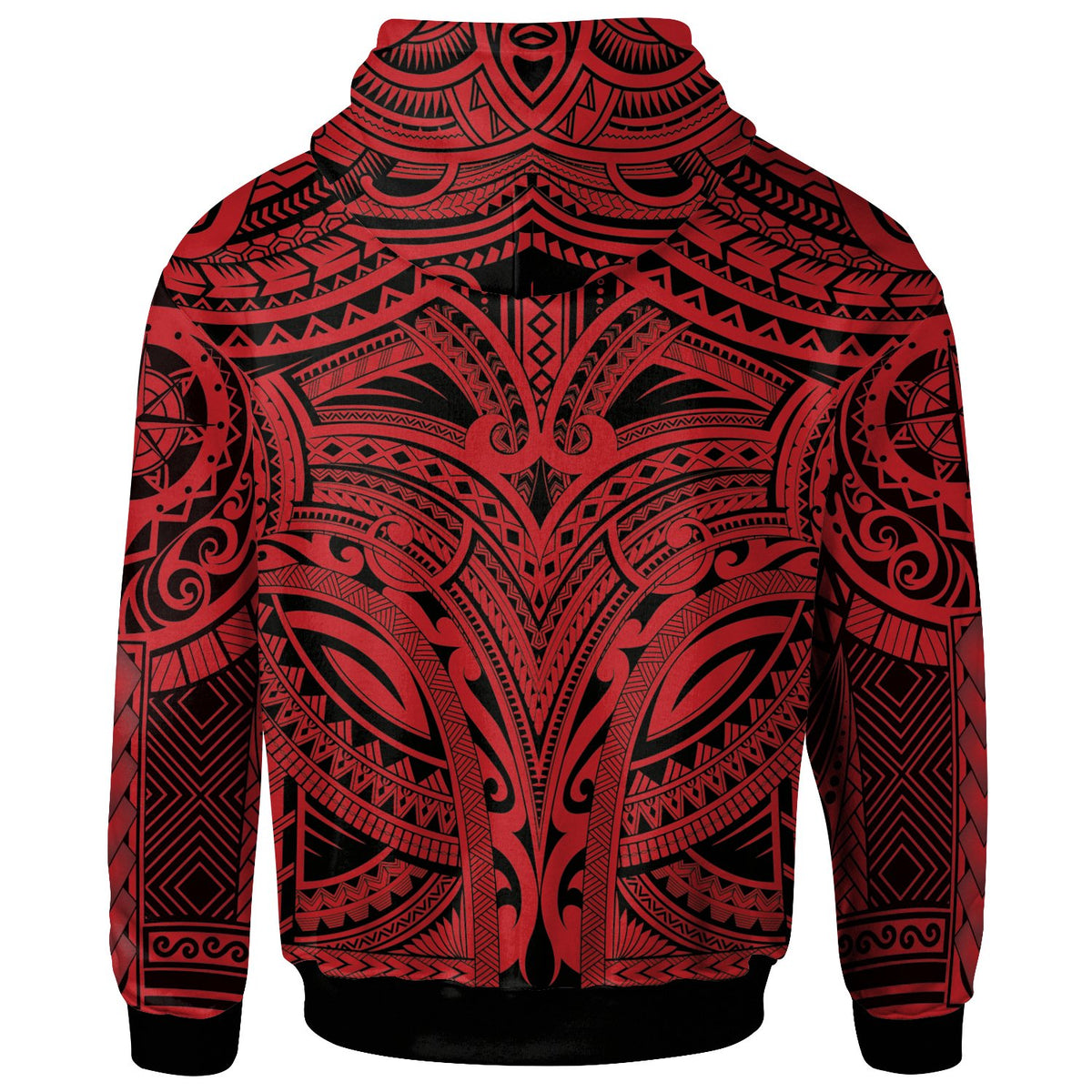 Polynesian Hawaii Zip up Hoodie Coat of Arm Hawaii & Polynesian Tattoo - Polynesian Pride