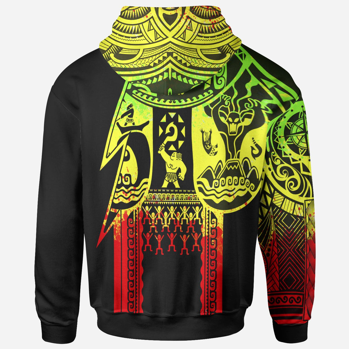 Samoall Over Hoodie Samoa Coat ofrms Reggae New - Polynesian Pride