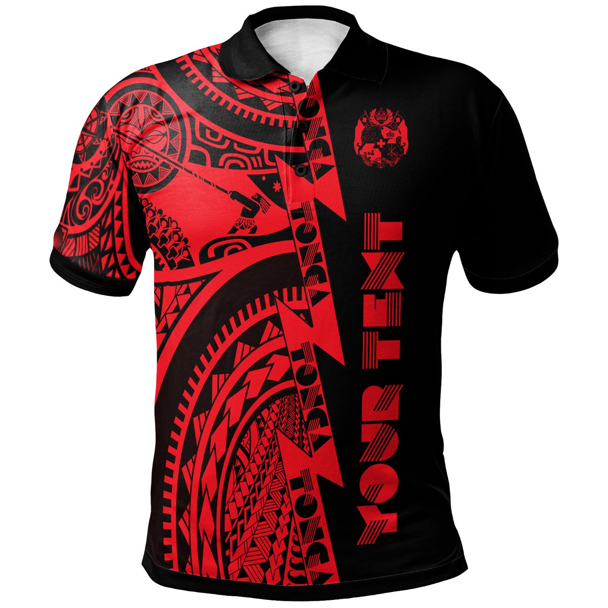 Custom Polynesian Tonga Polo Shirt Maui Moana Tattoo with Seal Tonga - Polynesian Pride