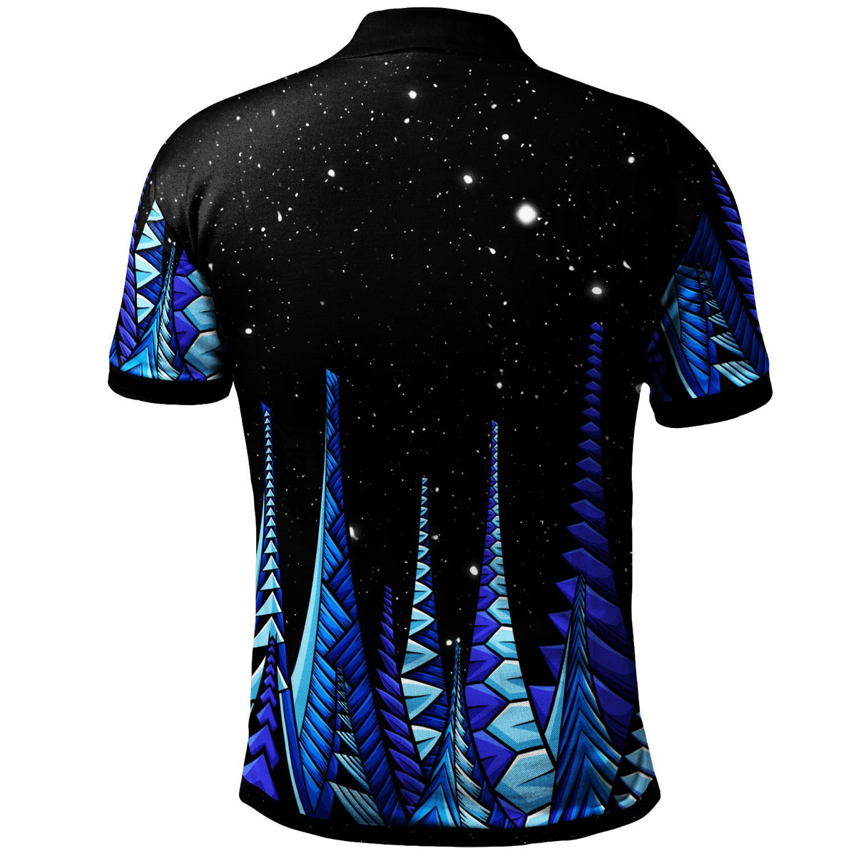 Polynesian Polo Shirt Forest Galaxy Sky - Polynesian Pride
