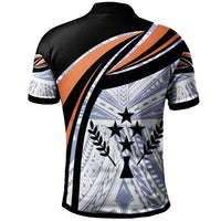 Kosrae Custom Polo Shirt Micronesia Handicraft Black Brown - Polynesian Pride