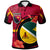 Papua New Guinea Polo Shirt Jiwaka Flag of PNG with Hibicus and Polynesian Culture Polo Shirt Art - Polynesian Pride