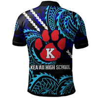 Hawaii Custom Polo Shirt Keaau High School Cougars with Polynesian Patterns Galaxy LT10 - Polynesian Pride