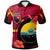 Papua New Guinea Polo Shirt Hela Flag of PNG with Hibicus and Polynesian Culture Polo Shirt Art - Polynesian Pride