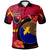 Papua New Guinea Polo Shirt Manus Flag of PNG with Hibicus and Polynesian Culture Polo Shirt Art - Polynesian Pride