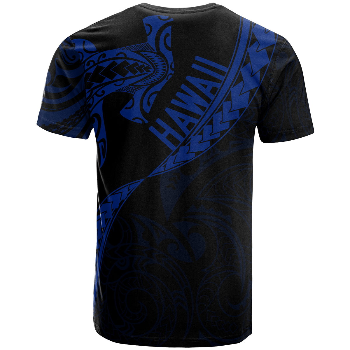 Hawaiian Kanaka T Shirt Mano Kihikihi Blue - Polynesian Pride