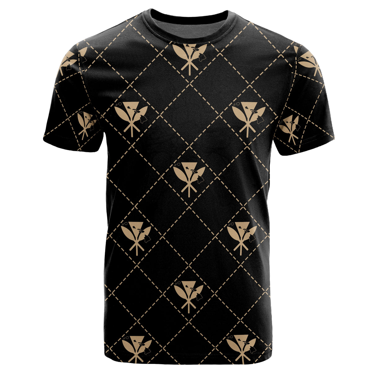 Kanaka Maoli T Shirt Regal Gold AH - Polynesian Pride