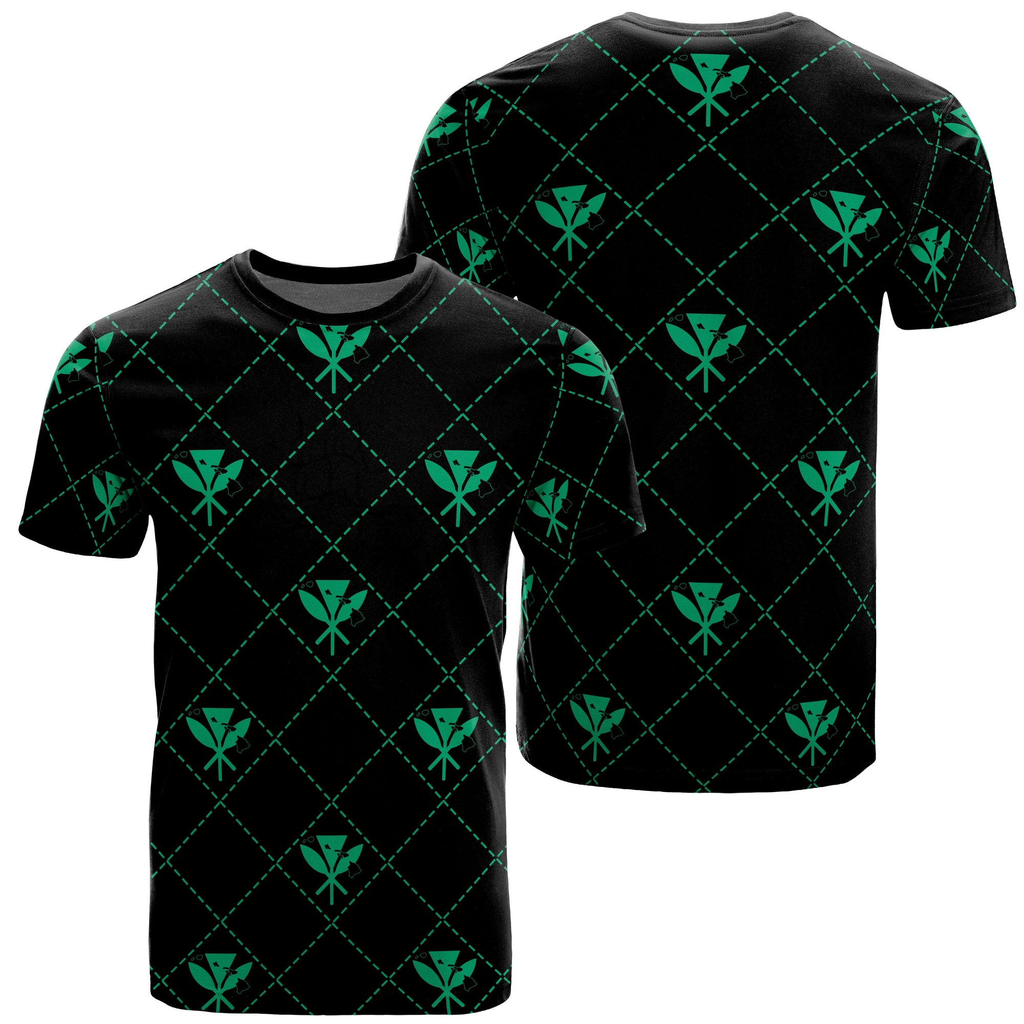 Kanaka Maoli T Shirt Regal Green AH Unisex Green - Polynesian Pride
