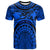 Custom Hawaii T Shirt Coat of Arm Hawaii & Polynesian Patterns Maui Tattoo Unisex Blue - Polynesian Pride