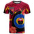 Papua New Guinea T Shirt Gulf Province Flag of PNG with Hibicus and Polynesian Culture T Shirt Art - Polynesian Pride