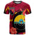 Papua New Guinea T Shirt Hela Flag of PNG with Hibicus and Polynesian Culture T Shirt Art - Polynesian Pride