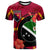 Papua New Guinea T Shirt Western Highlands Flag of PNG with Hibicus and Polynesian Culture T Shirt Art - Polynesian Pride
