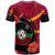 Papua New Guinea T Shirt East New Britain Flag of PNG with Hibicus and Polynesian Culture T Shirt - Polynesian Pride