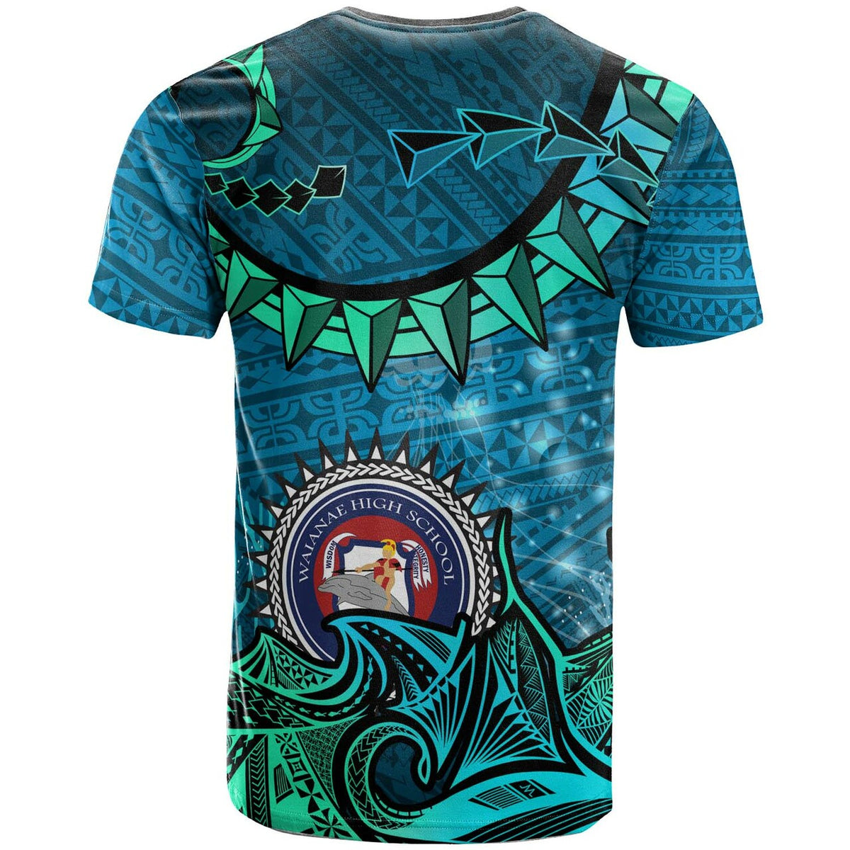 Hawaii Custom T Shirt Waianae High School Polynesian Seariders Tribal Pattern LT10 - Polynesian Pride