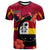 Papua New Guinea T Shirt Madang Flag of PNG with Hibicus and Polynesian Culture T Shirt Art - Polynesian Pride