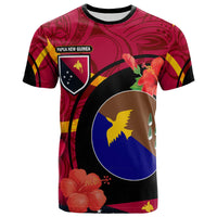 Papua New Guinea T Shirt Manus Flag of PNG with Hibicus and Polynesian Culture T Shirt Art - Polynesian Pride