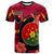 Papua New Guinea T Shirt Eastern Highlands Flag of PNG with Hibicus and Polynesian Culture T Shirt Art - Polynesian Pride
