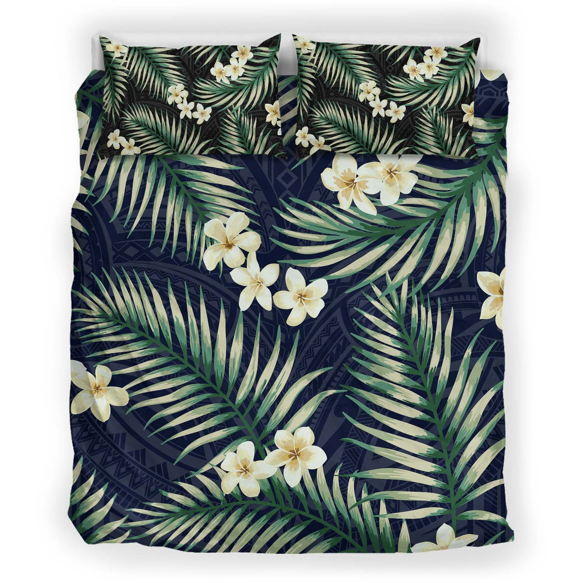 Hawaii Polynesian Bedding Set - Hawaii Plumeria Flower Sleeves - Polynesian Pride