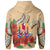 Tahiti Polynesian Hoodie Hibiscus Coat of rm Beige - Polynesian Pride